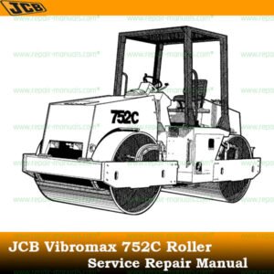 Service Repair Manual for JCB Vibromax 752C Roller, showcasing detailed diagrams and maintenance instructions