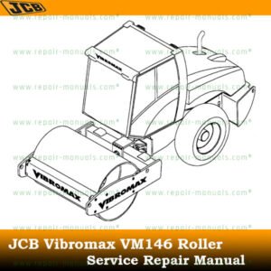 Service repair manual for JCB Vibromax VM146 Roller, showcasing detailed diagrams and instructions for maintenance