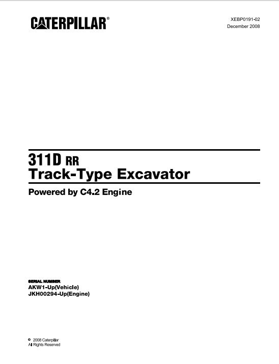 311D 311D https://repair-manuals.net/product/caterpillar-311d-parts-manual/