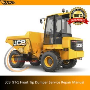 Service Repair Manual for JCB 9T-1 Front Tip Dumper, showcasing detailed diagrams and maintenance instructions