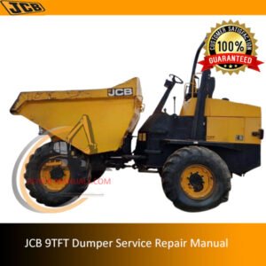 JCB 9TFT Dumper Service Repair Manual cover featuring the title and an illustration of the dumper