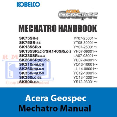 Comprehensive manual for Kobelco Acera Geospec Mechatro