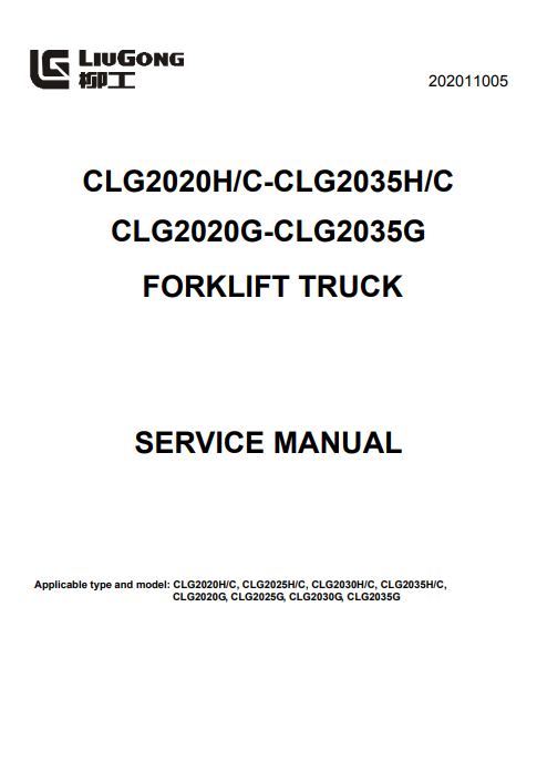 Liugong CLG2020 Liugong CLG2020 https://repair-manuals.net/product/liugong-forklift-manual/
