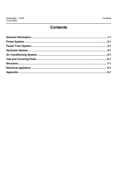 Liugong CLG4180D service manual Liugong CLG4180D service manual 1 https://repair-manuals.net/product/liugong-clg4180d/