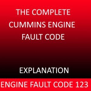 Diagram featuring Cummins fault code 123, denoting an engine error that necessitates diagnostic procedures for resolution