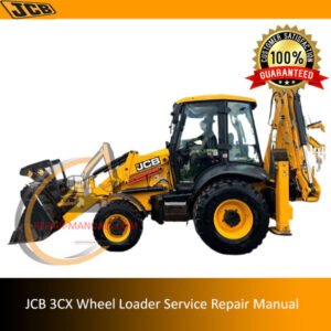 Service Repair Manual for JCB 3CX Backhoe Loader, showcasing detailed diagrams and maintenance instructions