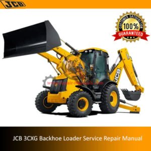 Service Repair Manual for JCB 3CXG Backhoe Loader, showcasing detailed diagrams and maintenance instructions