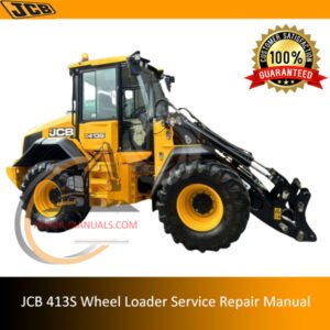 Service Repair Manual for JCB 417 HT Wheel Loader, showcasing the loader and detailed diagrams for maintenance