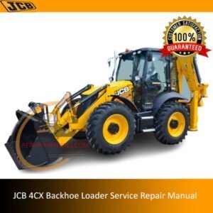Service Repair Manual for JCB 4CX Backhoe Loader, showcasing detailed diagrams and instructions for effective maintenance