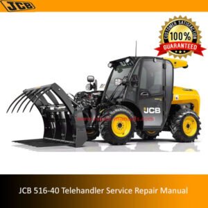 Service Repair Manual for JCB 516-40 Telehandler, showcasing detailed diagrams and maintenance instructions