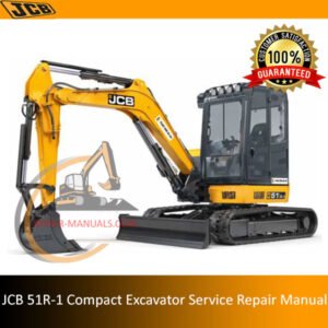 Service Repair Manual for JCB 55Z-1 Mini Excavator, showcasing detailed diagrams and maintenance instructions
