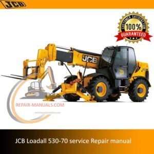 JCB 530-70 Loadall service repair manual cover featuring the model and technical illustrations