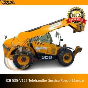JCB 535-V125 Telehandler Service Repair Manual cover featuring the model and technical illustrations