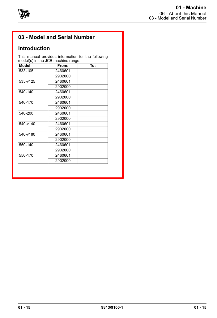JCB 540 170 Loadall Service Repair Manual - Image 3