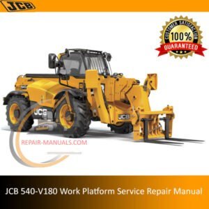 Service Repair Manual for JCB 540-V180 Work Platform, showcasing detailed diagrams and instructions for maintenance