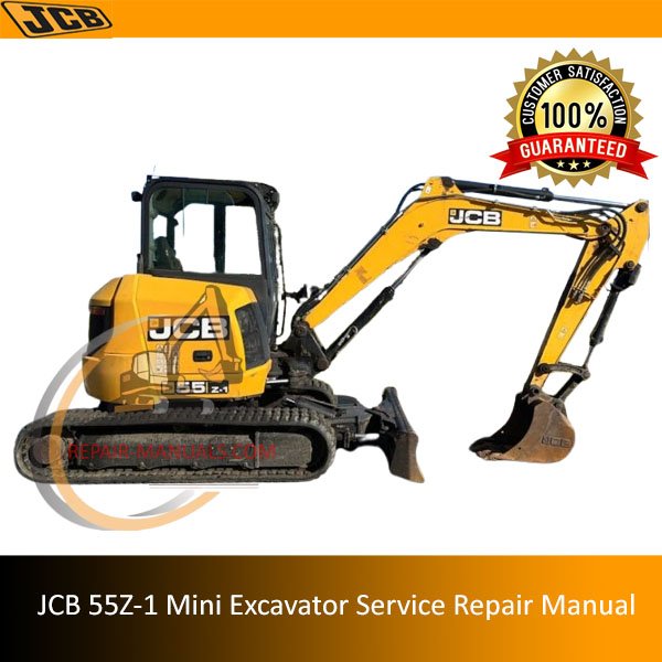 Service repair manual for JCB 55Z-1 Mini Excavator