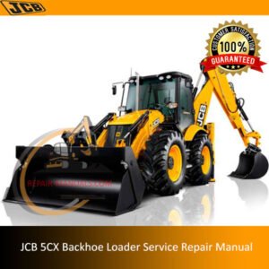 Service Repair Manual for JCB 5CX Backhoe Loader, showcasing detailed diagrams and maintenance instructions