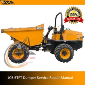 JCB 6TFT Dumper Service Repair Manual cover featuring the model and technical illustrations for maintenance guidance