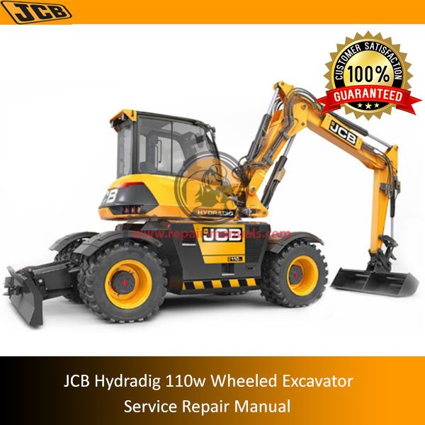Comprehensive service manual for JCB Hydradig 110W wheeled excavator