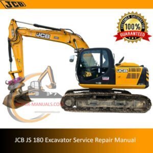 Service Repair Manual for JCB JS 180 Excavator, showcasing detailed diagrams and instructions for effective maintenance