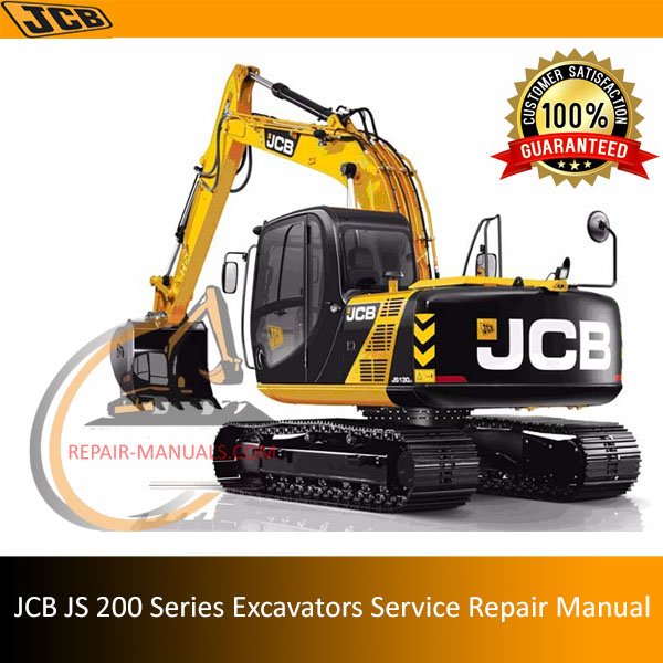 Service repair manual for JCB JS 200 Series Excavators