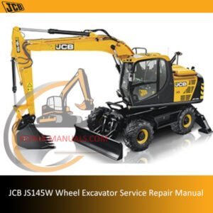 Service Repair Manual for JCB JS145W Wheel Excavator, showcasing detailed diagrams and maintenance instructions