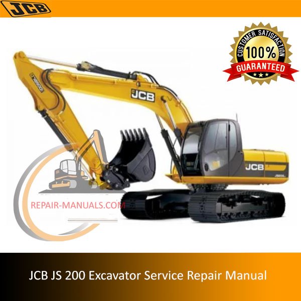Detailed service and repair manual for the JCB JS200 excavator