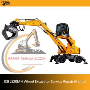 Service Repair Manual for JCB JS20MH Wheel Excavator, showcasing detailed diagrams and maintenance instructions