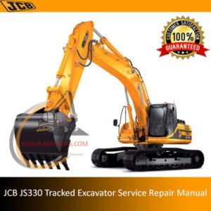JCB JS330 Excavator Service Repair Manual cover featuring the model and essential maintenance information
