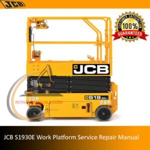 JCB S1930E Work Platform Service Repair Manual cover featuring the model name and technical illustrations