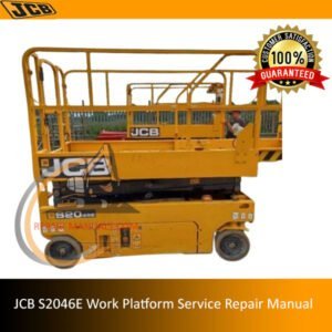 Service Repair Manual for JCB S2046E Work Platform, displaying essential maintenance and repair information