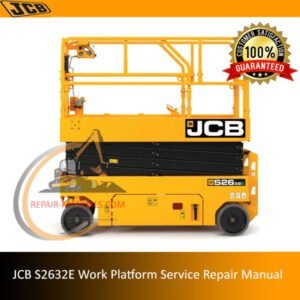 JCB S2632E Work Platform Service Repair Manual cover featuring the model name and technical illustrations