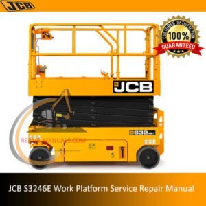 JCB S3246E Work Platform Service Repair Manual, showcasing the title and technical images relevant to service procedures