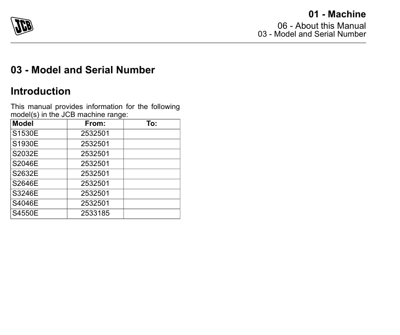 Comprehensive service repair manual for the JCB S4046E Work Platform, focusing on maintenance and operational efficiency
