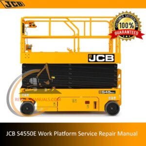 Service Repair Manual for JCB S4550E Work Platform, showcasing detailed diagrams and instructions for maintenance