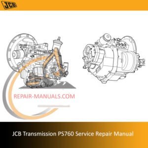 JCB Transmission PS760 Service Repair Manual, displaying essential service instructions and technical illustrations for repairs