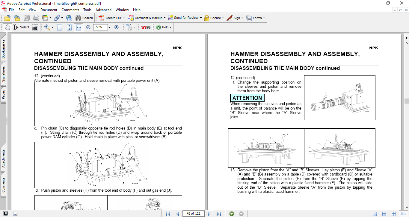 NPK Hydraulic Hammer GH Series Service Repair Manual