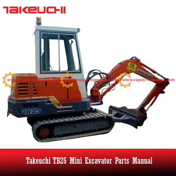 Comprehensive parts manual for the Takeuchi TB25 excavator