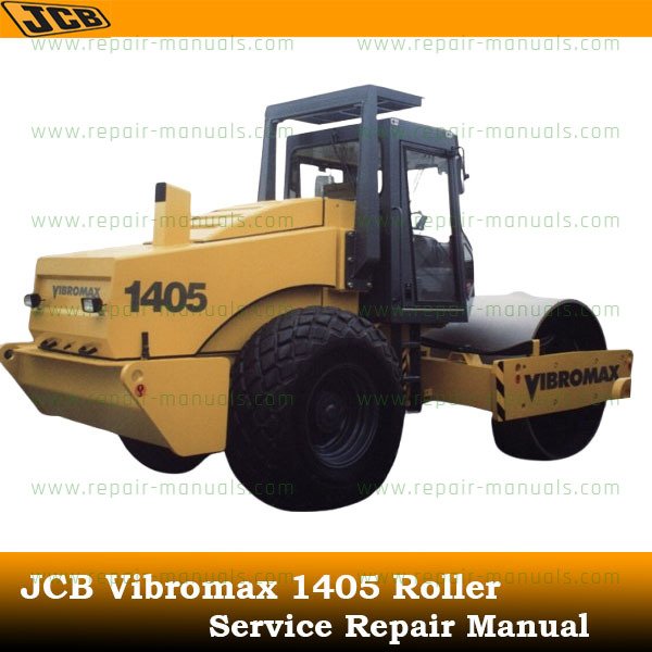 Service repair manual cover for JCB Vibromax 1405 Roller
