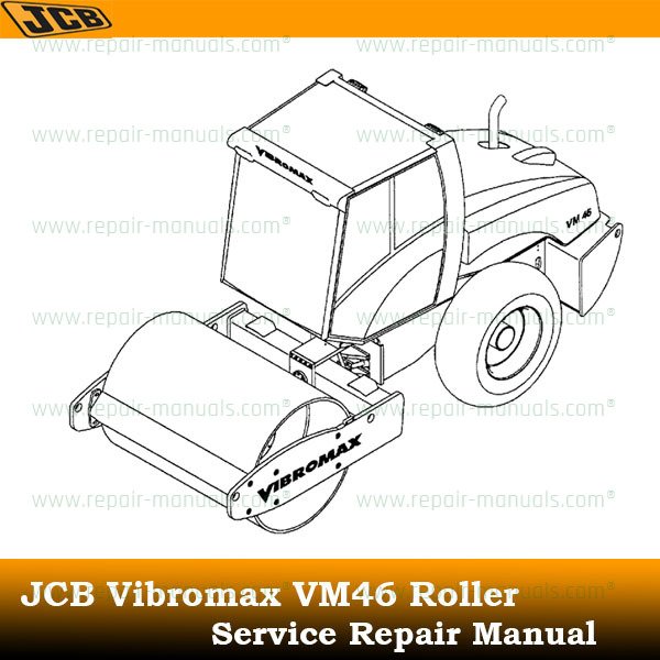 Service repair manual cover for JCB Vibromax VM46 Roller