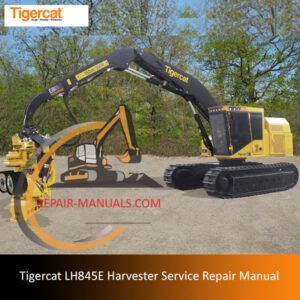 Tigercat LH845E Harvester Service Repair Manual, displaying the model name and detailed illustrations for service procedures