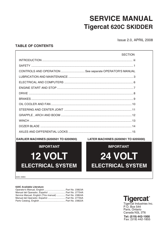 Tigercat 620C Skidder Service Repair Manual - Image 2