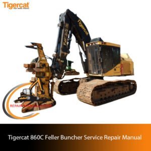 igercat 860C Feller Buncher service repair manual cover featuring detailed diagrams and maintenance instructions