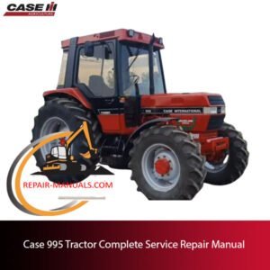Case 995 Tractor Service Repair Manual cover featuring a detailed illustration of the tractor and service information