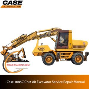 Service Repair Manual cover for Case 1085C Cruz Air, featuring technical illustrations and detailed repair instructions