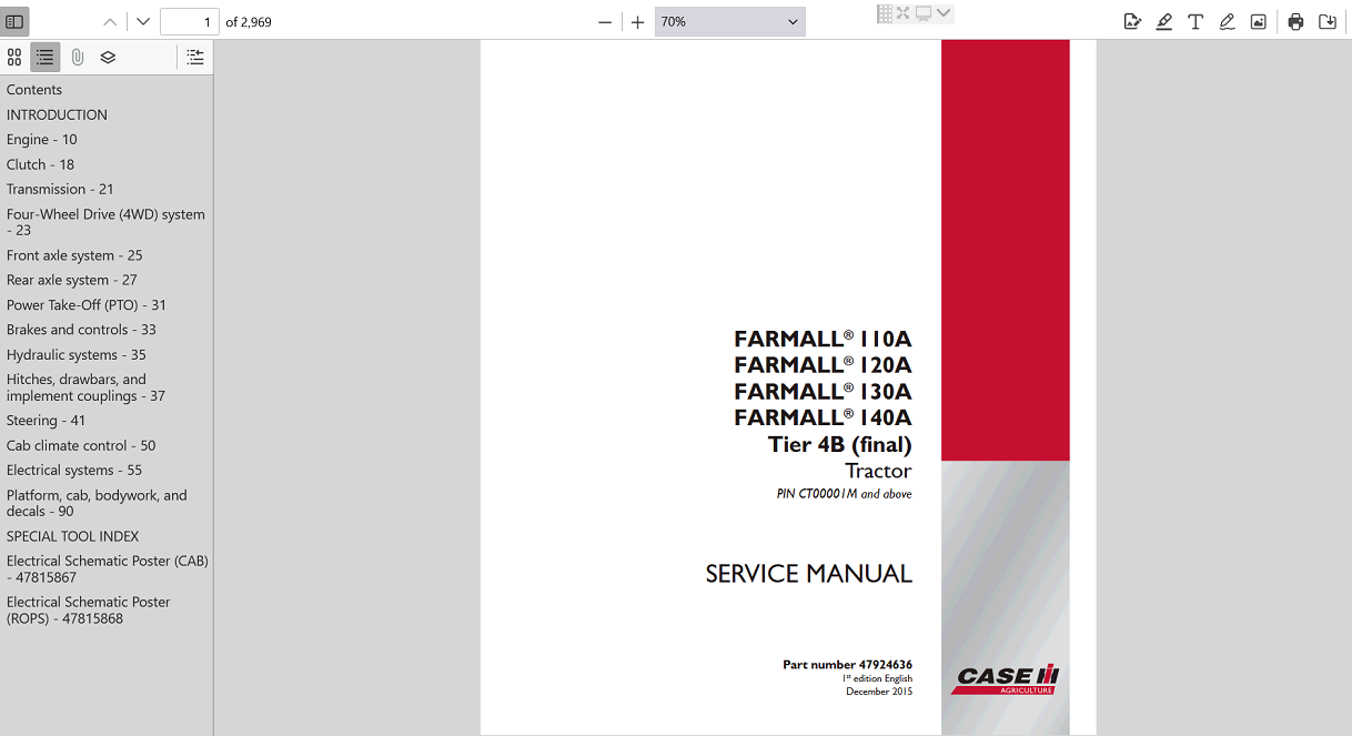 Case IH Farmall 140A Tractor service repair manual, including illustrations and instructions for effective maintenance and repairs