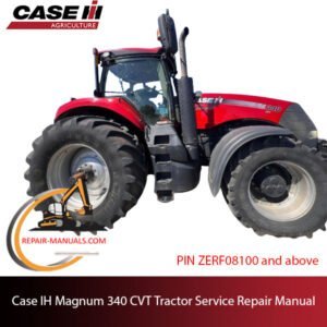 Case IH Magnum 340 CVT Tractor service repair manual, showcasing diagrams and instructions for maintenance and repairs