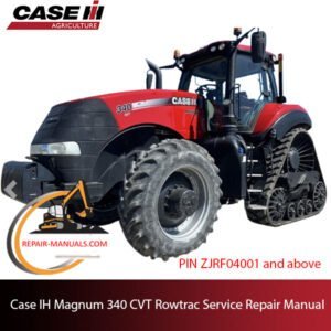 Service manual for Case IH Magnum 340 CVT Rowtrac Tractor, displaying repair instructions and technical details