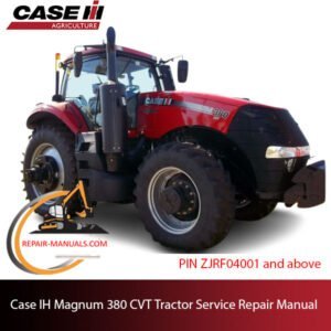 Case IH Magnum 380 CVT Tractor service repair manual, showcasing diagrams and instructions for maintenance and repairs