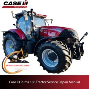 Service manual for Case IH Puma 185 tractor, displaying repair instructions and technical illustrations for effective maintenance